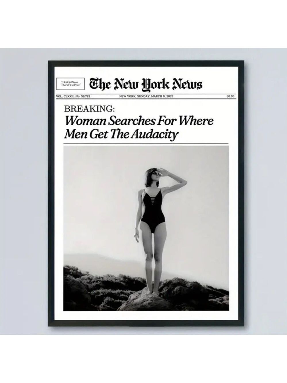 “Where Men Get The Audacity” Canvas Feminist Print Wall Art - Picture 3 of 6